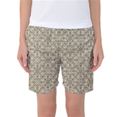 Modern Baroque Pattern Women s Basketball Shorts by dflcprints