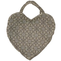 Modern Baroque Pattern Giant Heart Shaped Tote by dflcprints