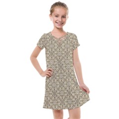 Modern Baroque Pattern Kids  Cross Web Dress