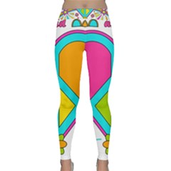 Love Peace Feelings Nature Classic Yoga Leggings by Sapixe