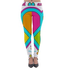 Love Peace Feelings Nature Lightweight Velour Leggings by Sapixe