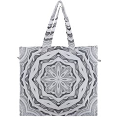 Mandala Pattern Floral Canvas Travel Bag