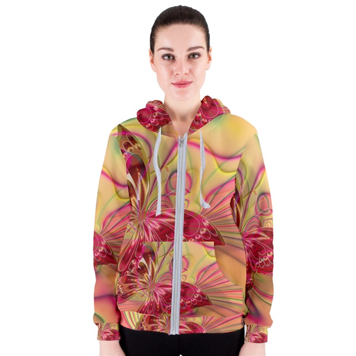 Arrangement Butterfly Aesthetics Women s Zipper Hoodie