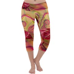 Arrangement Butterfly Aesthetics Capri Yoga Leggings by Sapixe