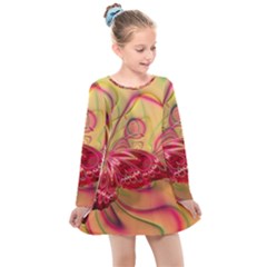 Arrangement Butterfly Aesthetics Kids  Long Sleeve Dress