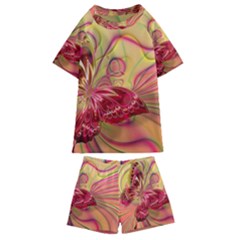 Arrangement Butterfly Aesthetics Kids  Swim Tee And Shorts Set