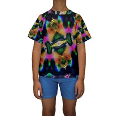 Butterfly Color Pop Art Kids  Short Sleeve Swimwear by Sapixe