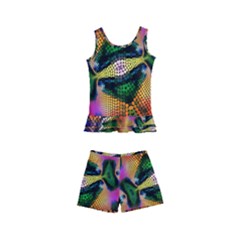 Butterfly Color Pop Art Kid s Boyleg Swimsuit