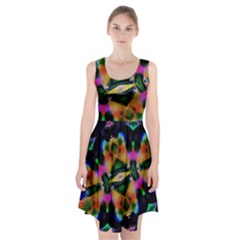 Butterfly Color Pop Art Racerback Midi Dress by Sapixe