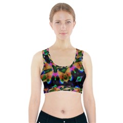 Butterfly Color Pop Art Sports Bra With Pocket by Sapixe