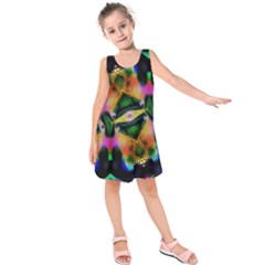 Butterfly Color Pop Art Kids  Sleeveless Dress by Sapixe