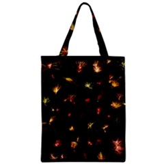 Fireworks Christmas Night Dark Zipper Classic Tote Bag by Sapixe