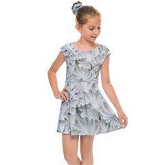 Pattern Motif Decor Kids Cap Sleeve Dress