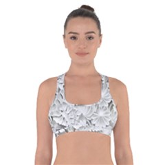 Pattern Motif Decor Cross Back Sports Bra by Sapixe