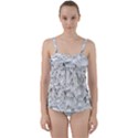 Pattern Motif Decor Twist Front Tankini Set View1