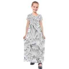 Pattern Motif Decor Kids  Short Sleeve Maxi Dress