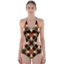 Kaleidoscope Image Background Cut-Out One Piece Swimsuit View1