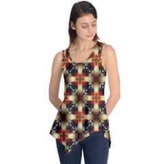 Kaleidoscope Image Background Sleeveless Tunic by Sapixe