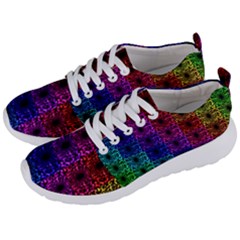 Rainbow Grid Form Abstract Men s Lightweight Sports Shoes