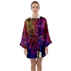 Rainbow Grid Form Abstract Long Sleeve Kimono Robe by Sapixe