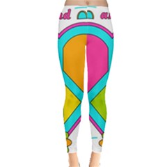 Love Peace Feelings Nature Leggings  by Sapixe