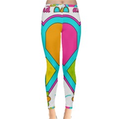 Love Peace Feelings Nature Inside Out Leggings by Sapixe