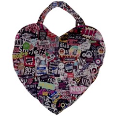 Sticker Wall Color Paper Decoration Giant Heart Shaped Tote