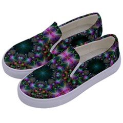 Kaleidoscope Digital Kaleidoscope Kids  Canvas Slip Ons by Sapixe