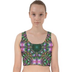 Kaleidoscope Digital Kaleidoscope Velvet Racer Back Crop Top