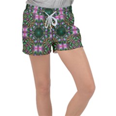 Kaleidoscope Digital Kaleidoscope Women s Velour Lounge Shorts