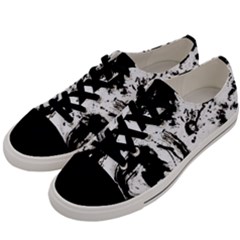 Pattern Color Painting Dab Black Men s Low Top Canvas Sneakers by Sapixe