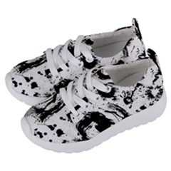 Pattern Color Painting Dab Black Kids  Lightweight Sports Shoes by Sapixe