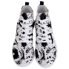 Pattern Color Painting Dab Black Men s Lightweight High Top Sneakers