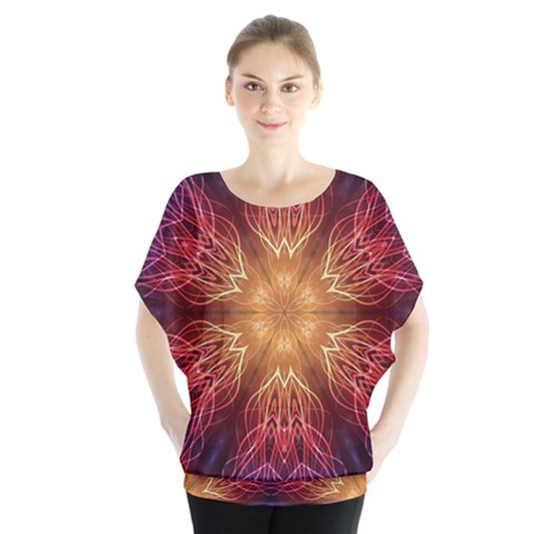 Fractal Abstract Artistic Blouse by Sapixe