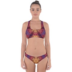 Fractal Abstract Artistic Cross Back Hipster Bikini Set by Sapixe