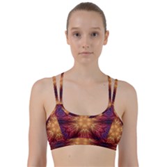 Fractal Abstract Artistic Line Them Up Sports Bra by Sapixe