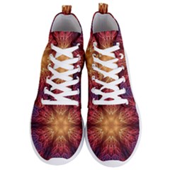 Fractal Abstract Artistic Men s Lightweight High Top Sneakers