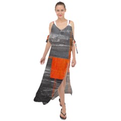 Background Texture Pastellfarben Maxi Chiffon Cover Up Dress