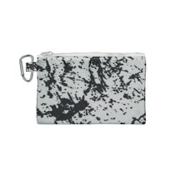 Fabric Texture Painted White Soft Canvas Cosmetic Bag (small)