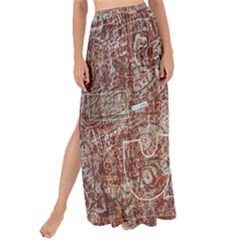 Metal Article Figure Old Red Wall Maxi Chiffon Tie-up Sarong by Sapixe