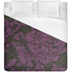 Purple Black Red Fabric Textile Duvet Cover (king Size) by Sapixe