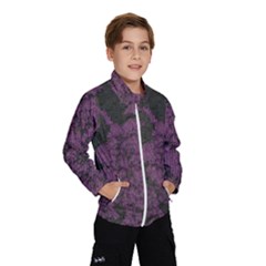 Purple Black Red Fabric Textile Windbreaker (kids)