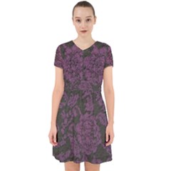 Purple Black Red Fabric Textile Adorable In Chiffon Dress