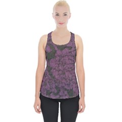 Purple Black Red Fabric Textile Piece Up Tank Top