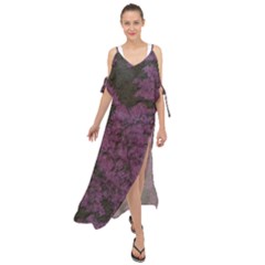 Purple Black Red Fabric Textile Maxi Chiffon Cover Up Dress