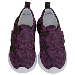 Purple Black Red Fabric Textile Velcro Strap Shoes