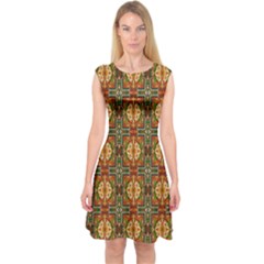 Artwork By Patrick-colorful-2-2 Capsleeve Midi Dress by ArtworkByPatrick