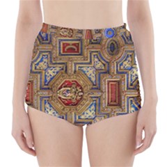 Church Ceiling Box Ceiling Painted High-waisted Bikini Bottoms by Sapixe