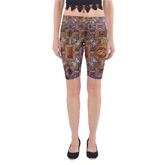 Church Ceiling Box Ceiling Painted Yoga Cropped Leggings by Sapixe