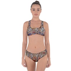 Church Ceiling Box Ceiling Painted Criss Cross Bikini Set by Sapixe